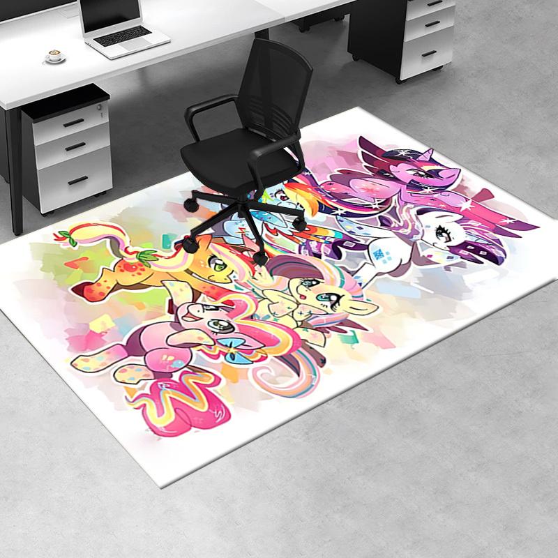 My Little Pony Chair Mat: Cute Cartoon Horse Rug for Home Decor, Office Carpet Gift