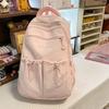 Schoolbag Fashion Pleated Drawstring Backpack New Outdoor Leisure Travel Backpack Large Capacity Fresh and Sweet Student School Bag