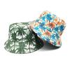 Cappello a Secchiello alla Moda con Stampa di Palme Cappelli da Pescatore per le Vacanze Cappello Panama Double Face Unisex da Esterno per la Spiaggia Nuovo