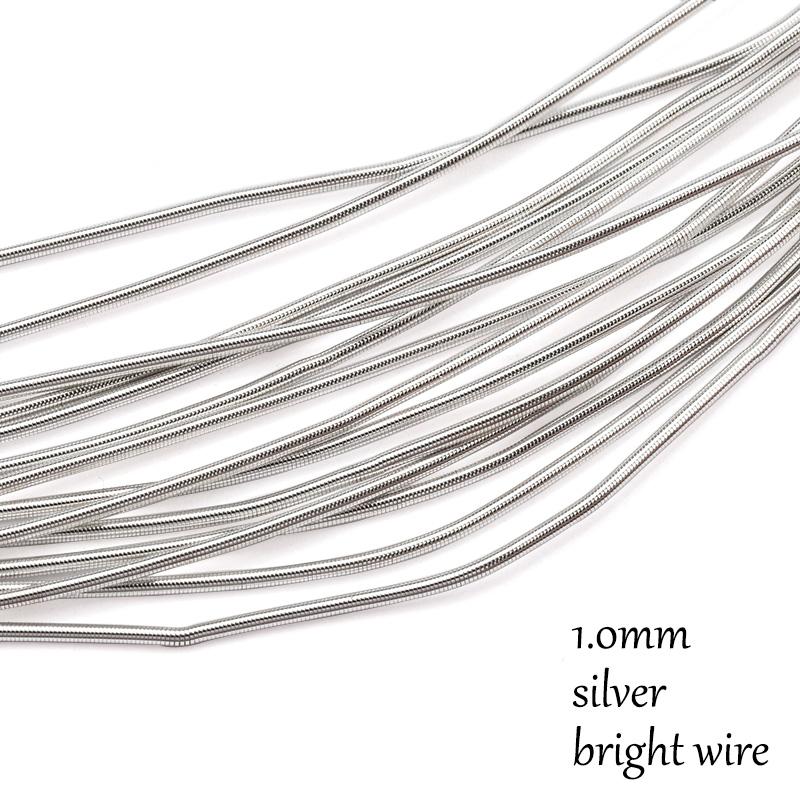 10 Gauge Silver Gold Plated Copper Craft Wire Flexible Metal French Bullion Wire for Jewelry Making DIY Embroidery Beading