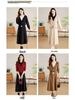 2025 New Autumn & Winter Two-Piece Knitted Patchwork Wool Dress Set - Chic & Stylish