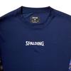 SPALDING Basketball Long Sleeve T-Shirt with Ball Print On the Side, Navy, Size M (SMT22125)