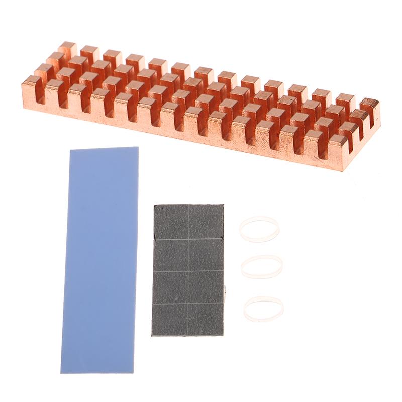 1 Set Computer Cooler Copper Radiator Accessory PC Notebook SSD Heat Sink For M.2 2280 PCI-E NVME With Thermal Pad Heatsink
