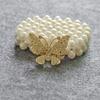 Meier Pearl elastic thin belt rhinestone inlaid women's decorative elastic thin waist chain