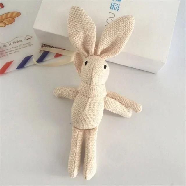 

New Fashion Cute Wishing Rabbit Keychain for Children Portable Cartoon Unicorn Plush Toy Animal Stuffed Dress Rabbit Keychain