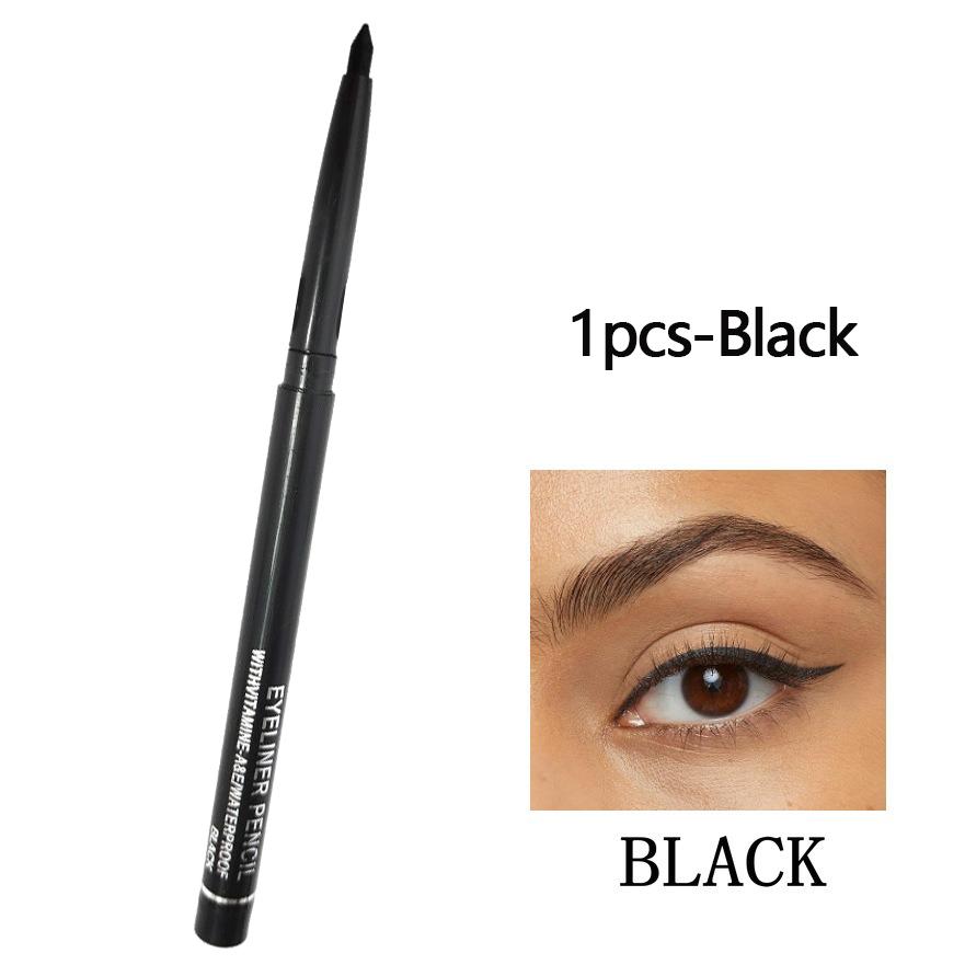 

1/5pcs Waterproof Black Gel Eyeliner Pencils Silky Matte Smooth Quick Dry Non-Smudge Easy Wear Smoky Eyeliner Contour Liner