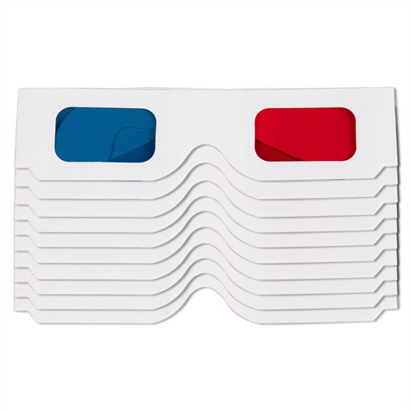 3D Red & Blue Stereoscopic DIY Paper Frame Glasses for Decoding