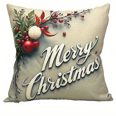 Heimdekoration Frohe Weihnachten & Tannenzapfenmuster Kissen Muster Kissenbezug Geeignet für Sofa Schlafzimmer Auto Kissenbezug