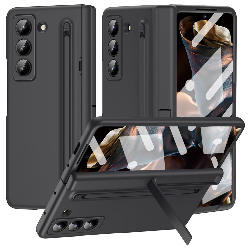 Kickstand Phone Case for Samsung Galaxy Z Fold Special/Z Fold 6 Slim/W25 PC Back Cover with Stylus and Tempered Glass Film