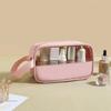 Transparent Travel Cosmetic Bag Zipper Closure Women Wash Pack Portable Toiletry Pouch  Makeup