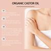 1/2Pcs 50ML Organic Castor Oil with Rose Quartz Roller Travel Nourishing Moisturizing 1.7 Fl Oz Pure Extra Virgin Roll-on Castor Oil
