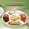 Melamine Five-Compartment Round Serving Platter