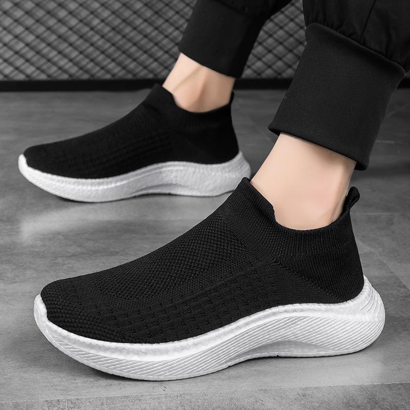 

Men s Shoes Summer Mesh Sports And Casual Running Flying Mesh Shoes Men s Work Black Light Socks Trendy Shoes Comfortable 36