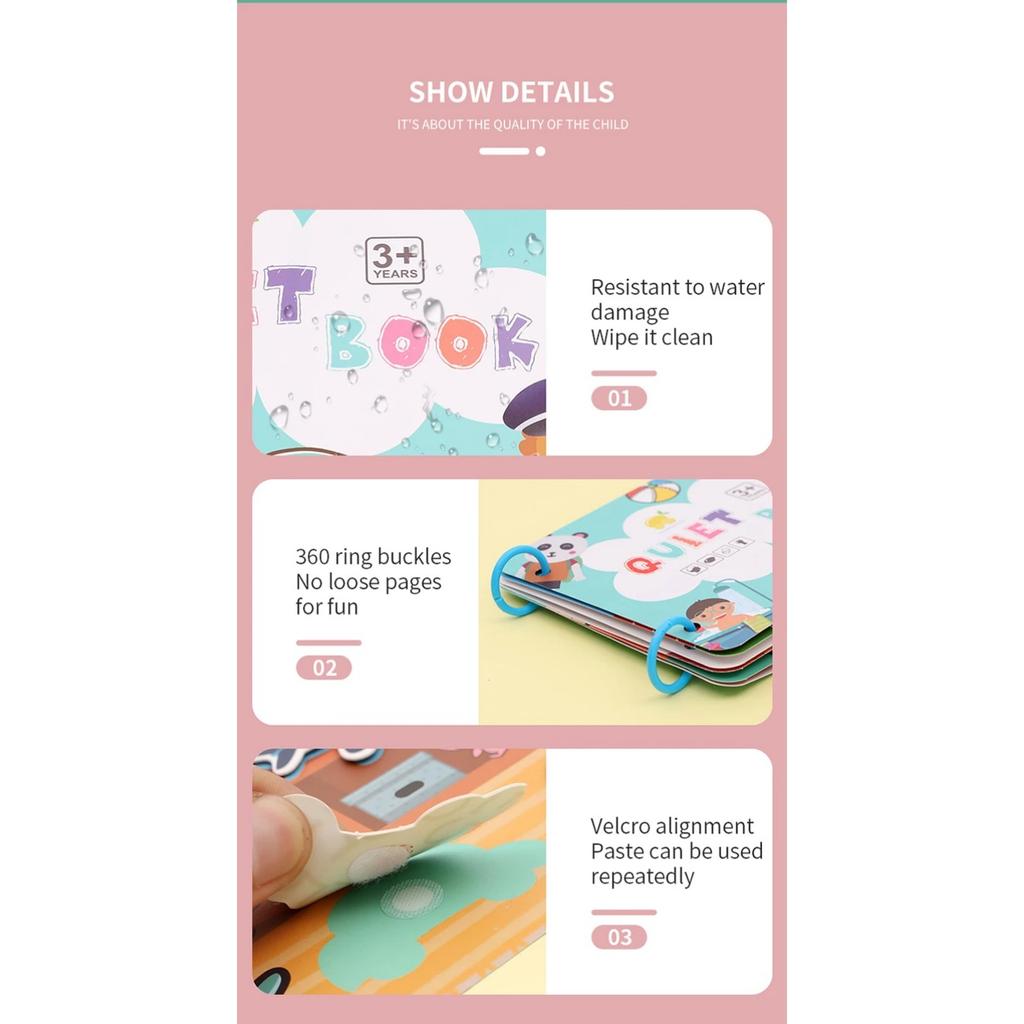 Kid Quiet Book Montessori Baby Educational Toy Logical Life Ability Sorting Match Game Baby Sticker Toy for Child Book Gift