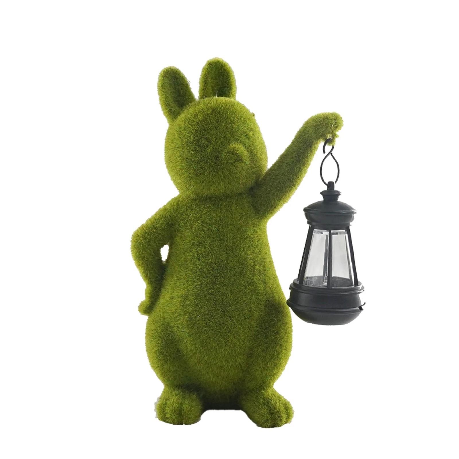 

Солнечный свет, статуэтка-статуэтка на солнечной батарее для сада, садовое искусство с солнечной лампой для патио, балкона, двора, сада One Size зелёный