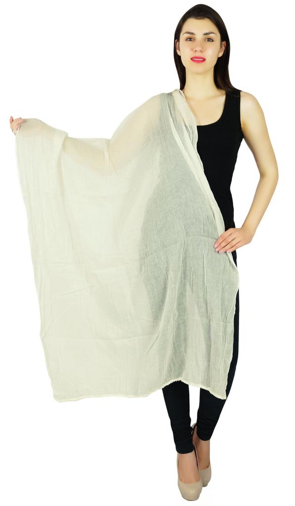 Fashion Neck Chunni Long Dupatta Solid Cotton Blend Women Wrap Scarves Hijab