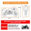 Motorcycle Covers,420D Outdoor Waterproof Motorbike Covers with Lock-Holes & Storage Bag, Fits Up To 9'8" Motorcycles   4XL Size