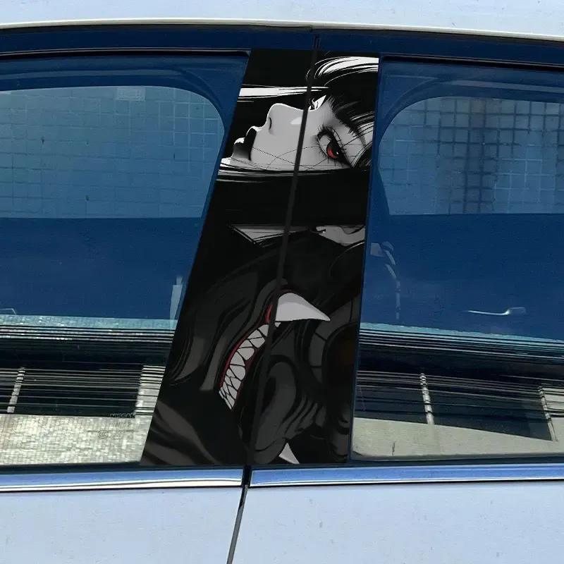 1pc/2pcs JDM Universal Car Stickers Auto B Pillar Waterproof Decoration DIY Car Doors Pillar Sunscreen Refit Car Styling Decals