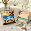 1pc Northern Europe Tropical Beach Landscape Pillow Case Square Bedroom Sofa Leisure Comfort Cushion Car Living Home Decoration