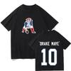 Drake Maye New England Patriots Spitzname T-Shirt für Unisex reines Baumwoll-T-Shirts Kurzarm-Oberteile Hochwertiges atmungsaktives Oberteil