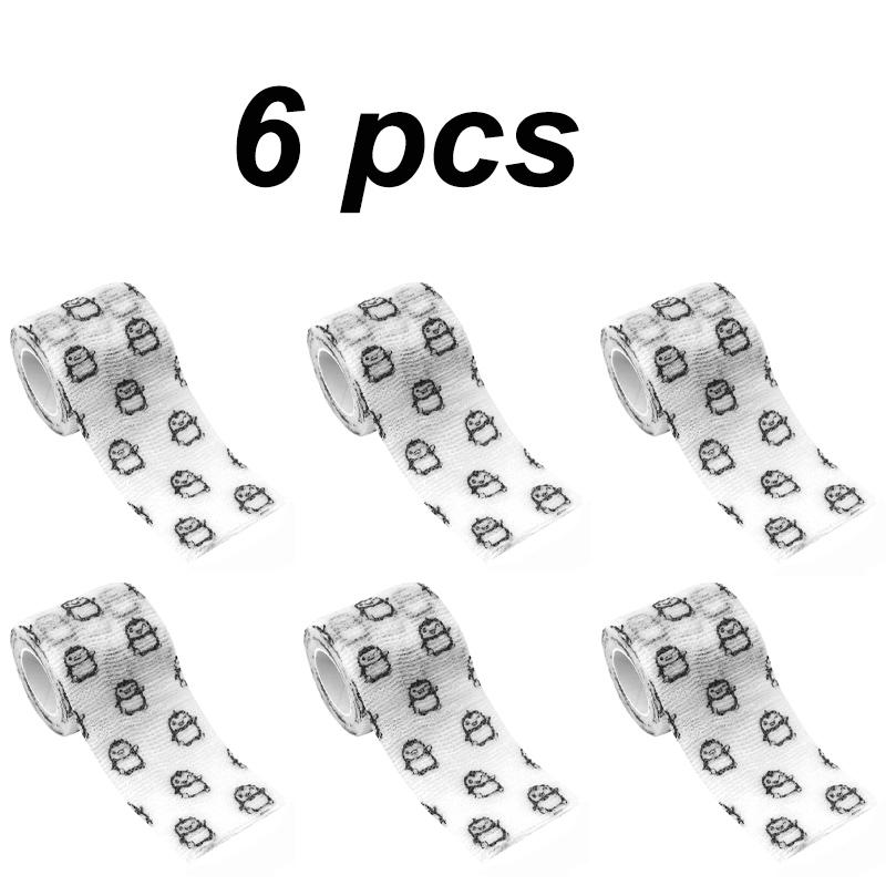 6 Pcs Self Adhesive Elastic Bandage for Sports Wrist Palm Finger Arm Shoulder Knee Ankle Pets Leg Tattoo Protection