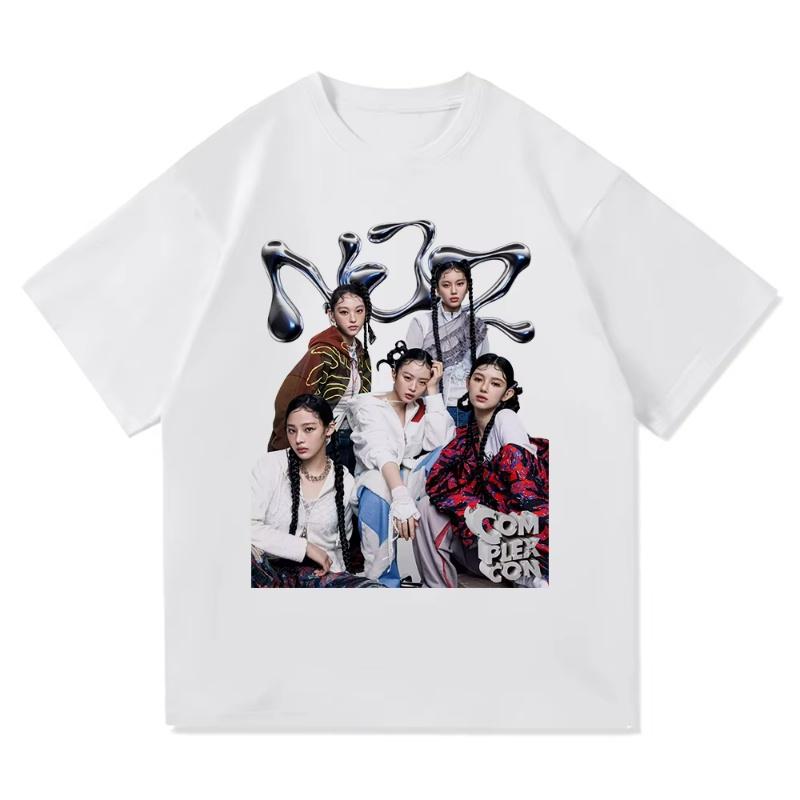 NJZ NWJNS T-Shirt Sommer Mode Herren_Damen Ästhetisches Grafik Casual T-Shirt Unisex Hohe Qualität Cool Vintage Baumwolle T-Shirts