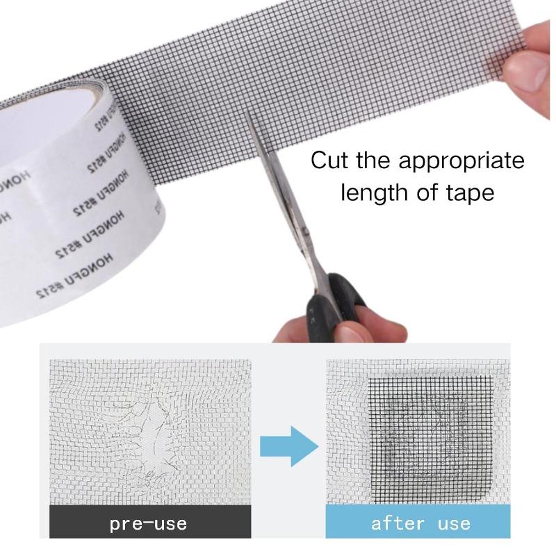 Window Screen Repair Tape Screen Door Repair Tape Self Adhesive Mesh Tape Anti Insect Mosquito Mesh Broken Holes Repairing