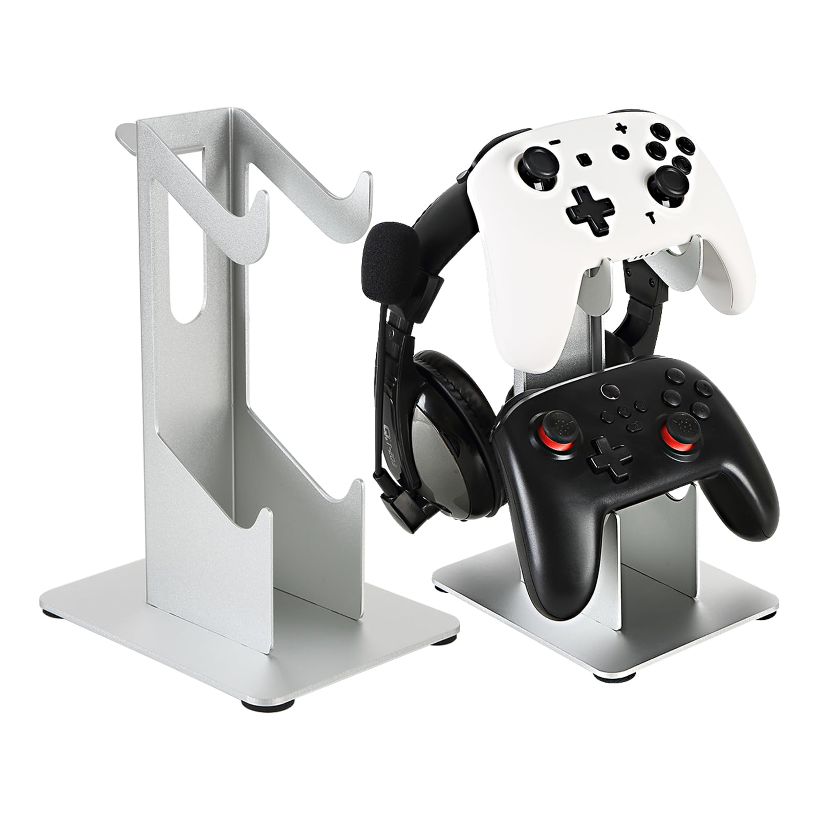 

Підставка для контролерів ANDCHI, 2-ярусна підставка для навушників з місцем для зберігання, підставка для ігрових контролерів, настільна підставка, нековзна, сумісна з PS5, PS4 та Switch