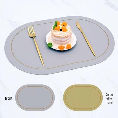 Premium Oval Leather Placemat Set