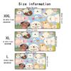 Happy Puppy Mouse Pad Large Computer Office Game Table Mat Rubber AntiSlip Stitched Edge Keyboard Mats 90x40 Xxl Desk Pads