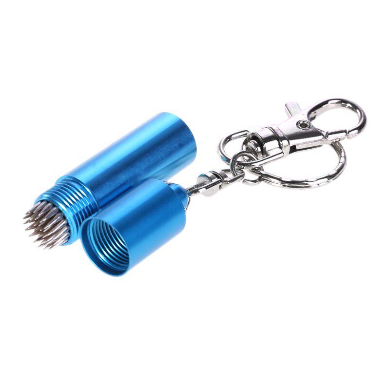 Tbest Billiard Cue Tip Shaper Snooker Pool Cue Tip Tool,Billiard Cue Tip Pick Keychain Pocket Pool Cue Tip Pick Pricker Metal Puncture Repair Tool Billiard Accessories