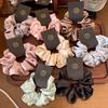 Premium 13CM Satin Fluffy Scrunchie - Retro, Versatile Hair Flower Tie
