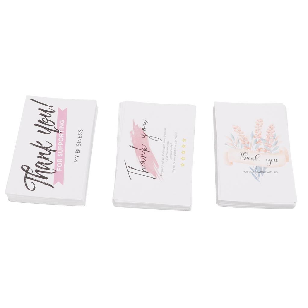 90Pcs Blank Postcards Clear Patterns Glossy Surface White Cardstock for Note Memo Vocabulary DIY