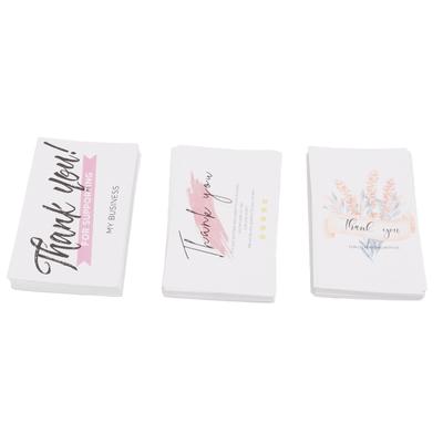 90Pcs Blank Postcards Clear Patterns Glossy Surface White Cardstock for Note Memo Vocabulary DIY