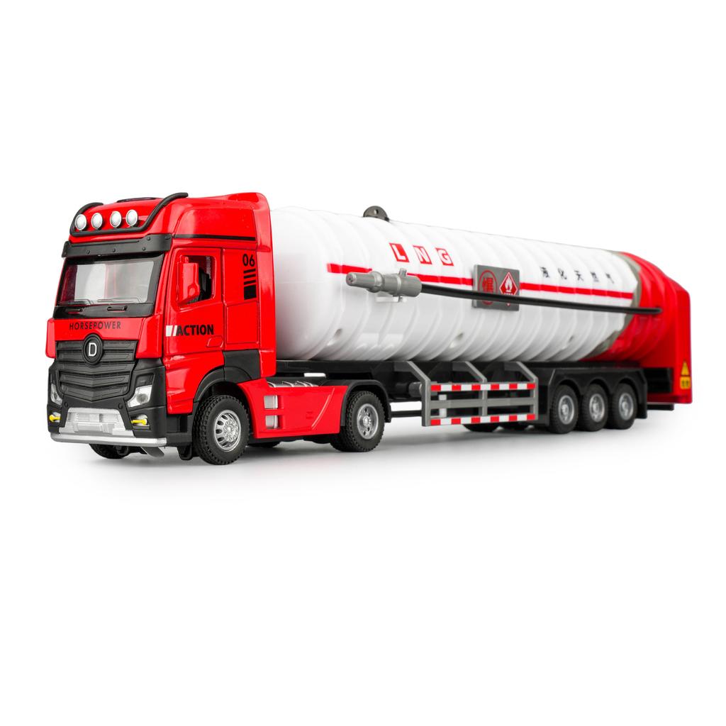 1/50 Diecast Metal Container Truck Transport Car Model Alloy Engineering Transport Truck Vehicle Semi Trailer Car Model Kids Toy