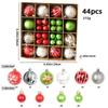 6CM Electroplated Irregular Painted Christmas Ball Ornaments Gift Box Set - Tree Hanging Decorations
