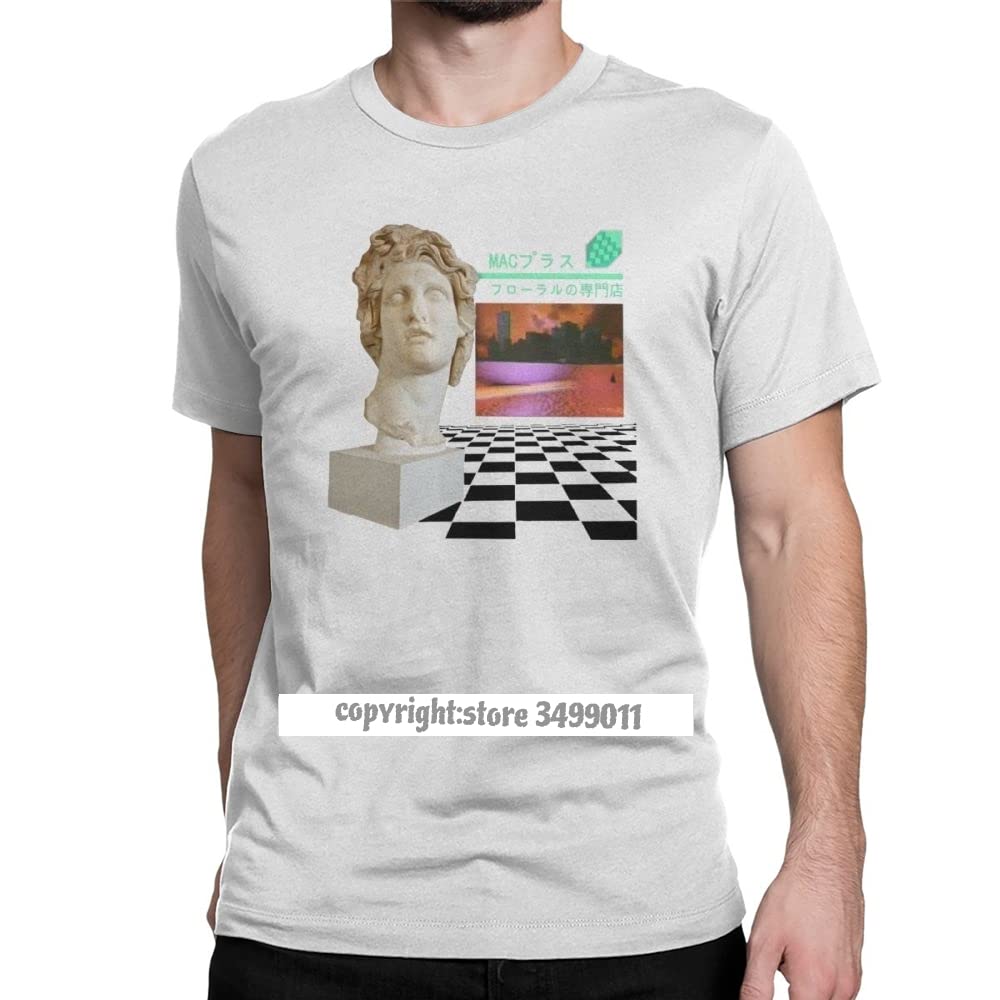 Wave Aesthetic Men Tshirt Wave Floral Shoppe Macintosh Plus Fashion Cotton O Neck Tee Shirt XL белый
