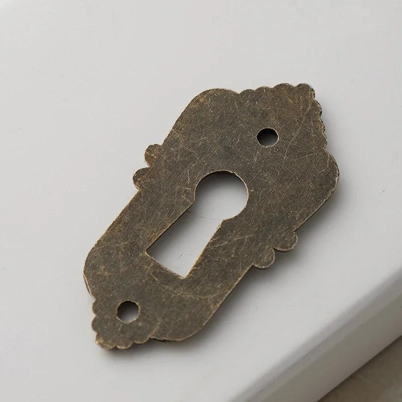 1/6 BUC Piesă Cheie Sertar Acoperire Colț Stick Piesă Blocare cu Cod Decorativă Europeană Vintage Aliaj 45x23mm