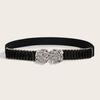 Waist Metallic Ladies Belt With Snap Button Closure For Dresses And Wear Casual