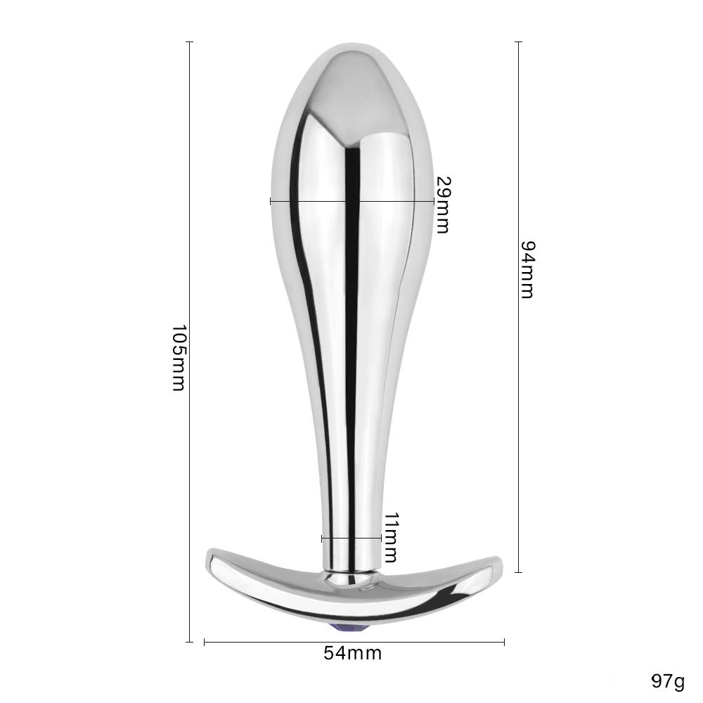 Metal Drop Anal Plug For Women Stainless Steel Three Sizes Jewel Base Butt Plug G-point Massage Adult Sex Toys Male/Famale Gay