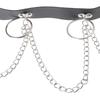 Gothic Waist Chain Alloy and PU Leather Body Chains with Rounded Circle Decor Body Straps Accessories for Women and Girl