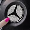 HXA1  1PC 45/50mm Car Steering Wheel Emblem Crystal Diamond Sticker Mercedes Benz A B C E Class GLA CLA GLC GLK GLE Series Accessories