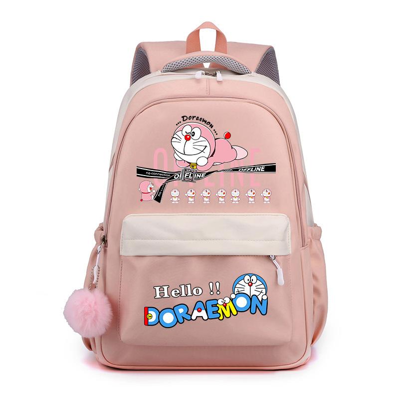 New Animation Peripheral Doraemon School Bag Backpack Cartoon Backpack Large Capacity Student School Bag Stationery