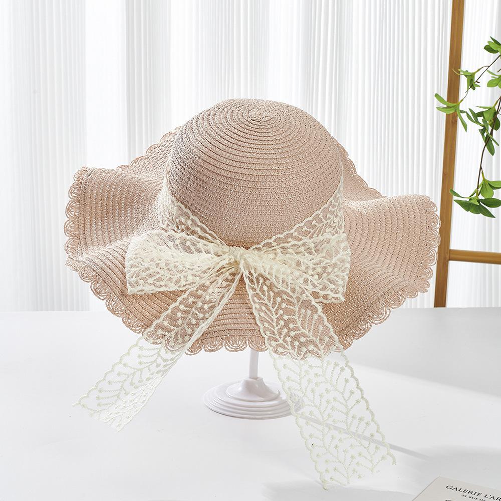 Kids Girls Flower Summer Caps Fashion Children Sunscreen Sun Hat Straw Hat Bag for Beach Baby Accessories for 2-8 Years Kids