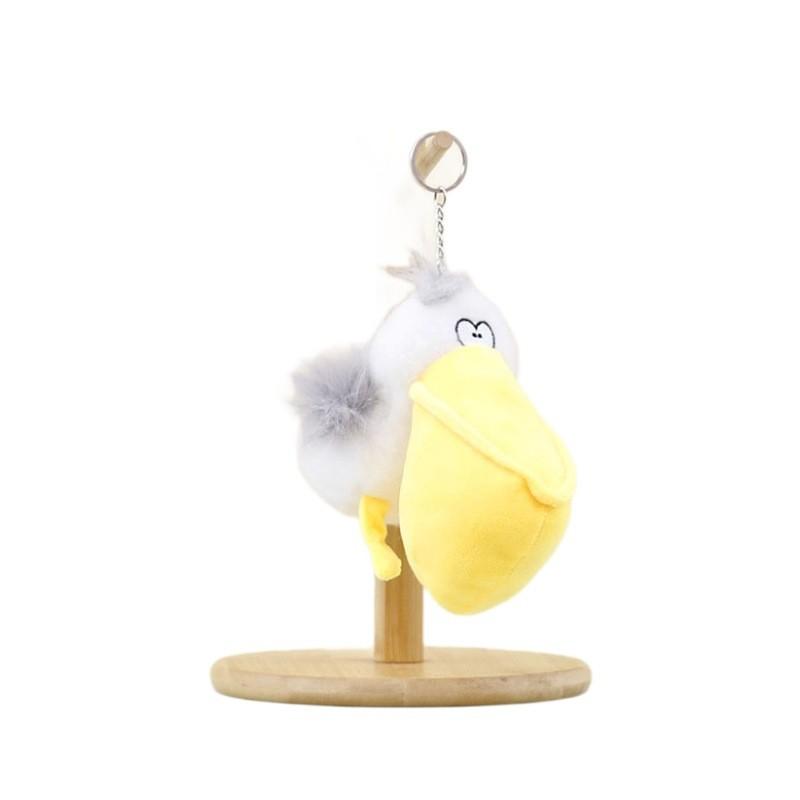 Soft Short Plush Pelican Keychain Cute Big Beak Bird Doll For Bag Decoration 11cm