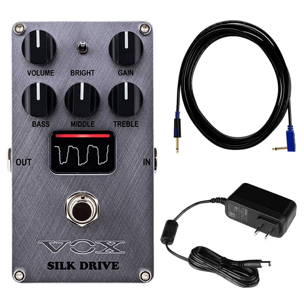 

Гитарная педаль эффектов VOX SILK DRIVE с экраном и адаптером переменного тока VE-SD (Набор из 3 предметов)