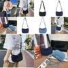 Borsa a Spalla Mini in Denim Casual con Tasca Interna con Zip per Uso Quotidiano