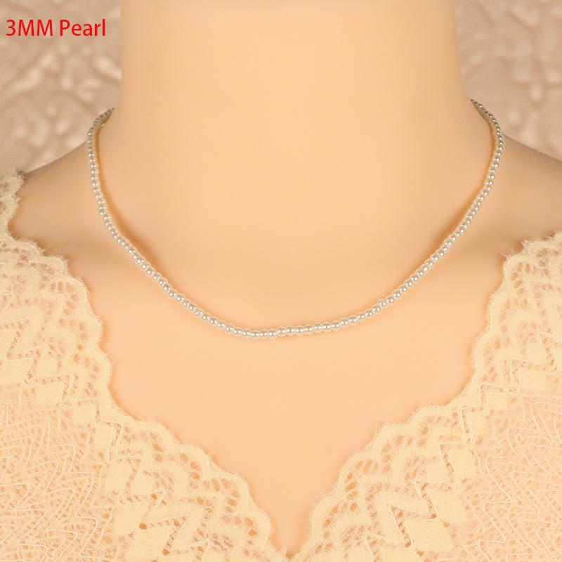 Fever same pearl necklace women s collarbone chain 2025 new trendy light luxury temperament French necklace