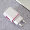 5V 2.1A EU Plug Dual USB Charger Waterdrop Design Travel Home Office Adapter Smart Fast Wall Charger for IPhone Samsung Smartphones Tablets