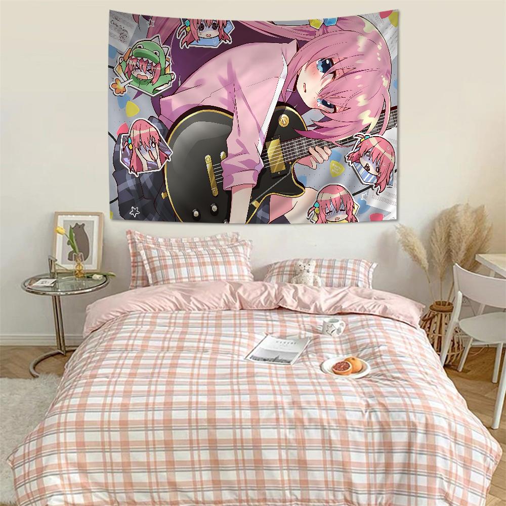 BOCCHI THE ROCK Anime Tapestry Art Printing Japanese Wall Tapestry Anime Wall Hanging Home Decor